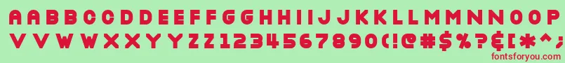 Nottbl Font – Red Fonts on Green Background