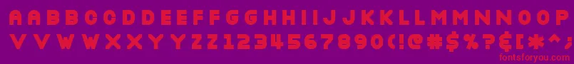 Nottbl Font – Red Fonts on Purple Background