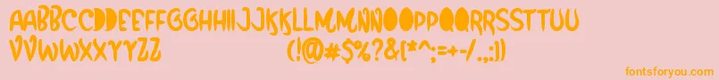 Funbox   Personal Use Only Font – Orange Fonts on Pink Background