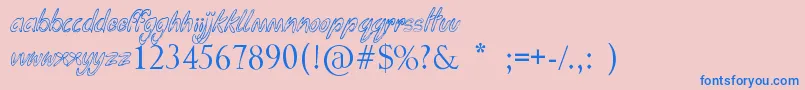 Funga Donga Binge Font – Blue Fonts on Pink Background