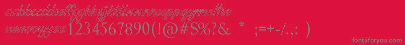 Funga Donga Binge Font – Gray Fonts on Red Background