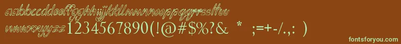 Funga Donga Binge Font – Green Fonts on Brown Background