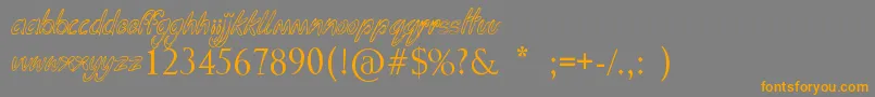 Funga Donga Binge Font – Orange Fonts on Gray Background