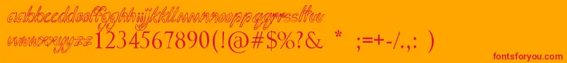 Funga Donga Binge Font – Red Fonts on Orange Background