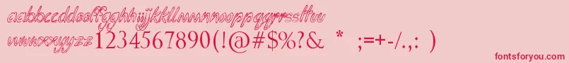 Funga Donga Binge Font – Red Fonts on Pink Background