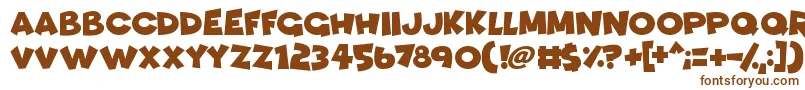 Funhouse-fontti – ruskeat fontit valkoisella taustalla