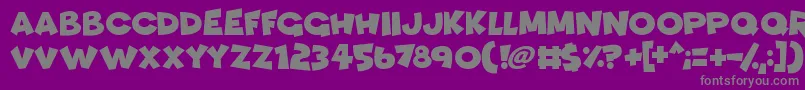 フォントFunhouse – 紫の背景に灰色の文字