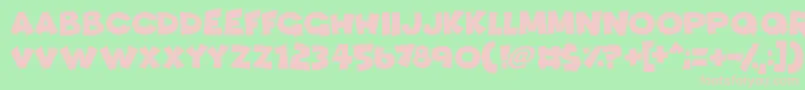 Funhouse Font – Pink Fonts on Green Background