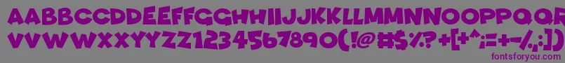 フォントFunhouse – 紫色のフォント、灰色の背景