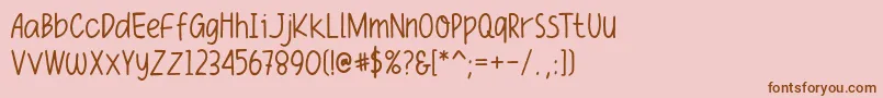 Funiko Font – Brown Fonts on Pink Background