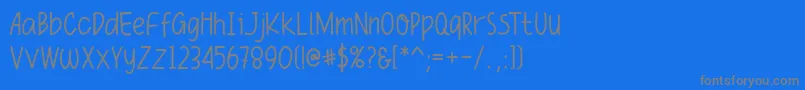 Funiko Font – Gray Fonts on Blue Background