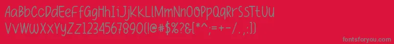 フォントFuniko – 赤い背景に灰色の文字