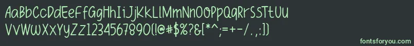 フォントFuniko – 黒い背景に緑の文字