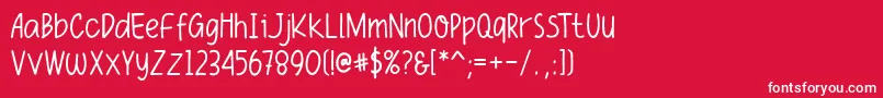 Funiko Font – White Fonts on Red Background