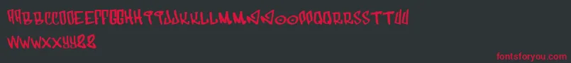 Funk Font – Red Fonts on Black Background