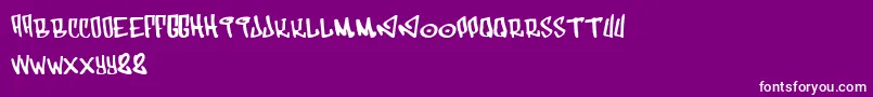 Funk Font – White Fonts on Purple Background