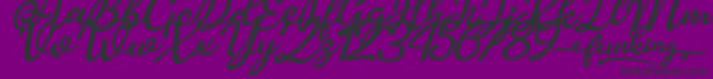 Funking Font – Black Fonts on Purple Background