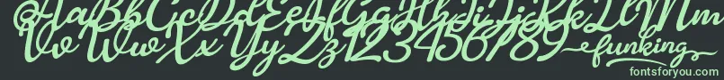 Funking Font – Green Fonts on Black Background