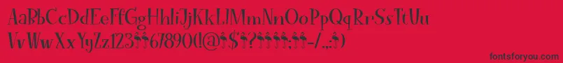 Funky Flamingo DEMO Font – Black Fonts on Red Background