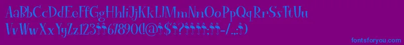 Funky Flamingo DEMO Font – Blue Fonts on Purple Background