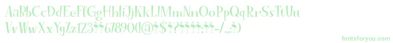 Funky Flamingo DEMO Font – Green Fonts on White Background