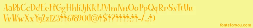 More about Funky Flamingo DEMO Font Funky Flamingo DEMO Font – Orange Fonts on Yellow Background