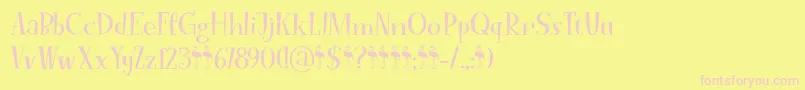 Funky Flamingo DEMO Font – Pink Fonts on Yellow Background