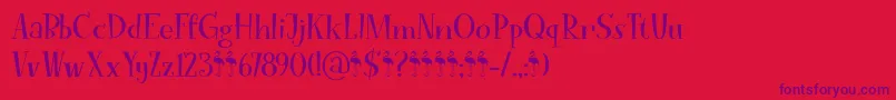 Funky Flamingo DEMO Font – Purple Fonts on Red Background