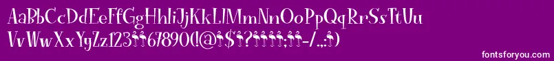 Funky Flamingo DEMO Font – White Fonts on Purple Background