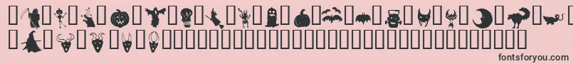 HollowweenieBats Font – Black Fonts on Pink Background