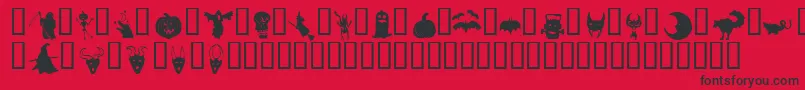 HollowweenieBats Font – Black Fonts on Red Background