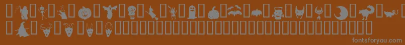 HollowweenieBatsフォントについての詳細 フォントHollowweenieBats – 茶色の背景に灰色の文字