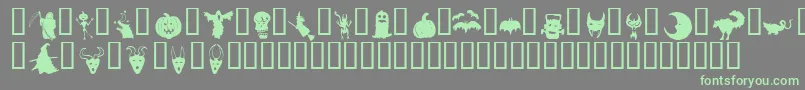 HollowweenieBats Font – Green Fonts on Gray Background