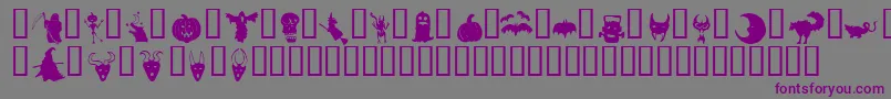 HollowweenieBats-Schriftart – Violette Schriften auf grauem Hintergrund