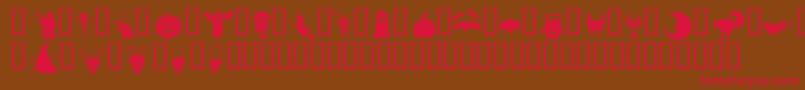 HollowweenieBats Font – Red Fonts on Brown Background