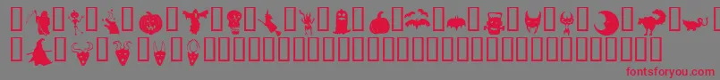 HollowweenieBats Font – Red Fonts on Gray Background