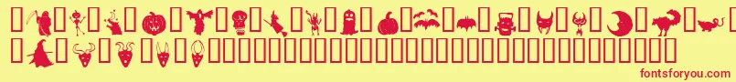 More about HollowweenieBats Font HollowweenieBats Font – Red Fonts on Yellow Background