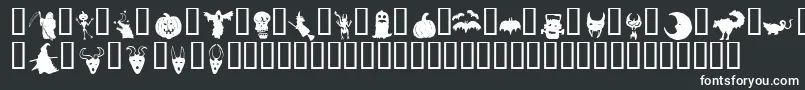 HollowweenieBats Font – White Fonts on Black Background