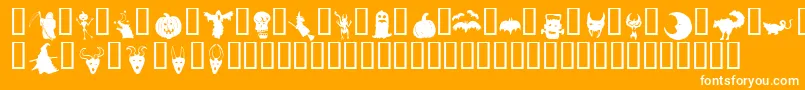 HollowweenieBats Font – White Fonts on Orange Background