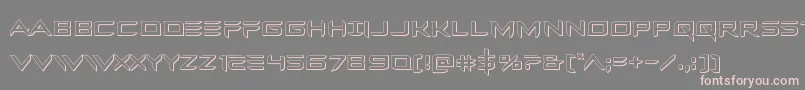 Ferretface3D-Schriftart – Rosa Schriften auf grauem Hintergrund
