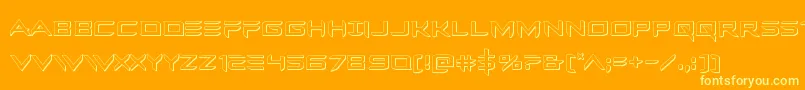 Ferretface3D Font – Yellow Fonts on Orange Background