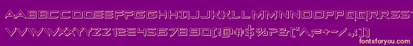 Шрифт Ferretface3D – жёлтые шрифты на фиолетовом фоне