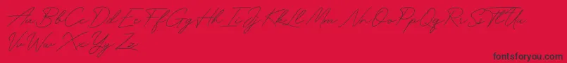 Police Funky Signature – polices noires sur fond rouge
