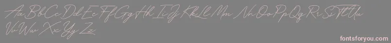 Шрифт Funky Signature – розовые шрифты на сером фоне