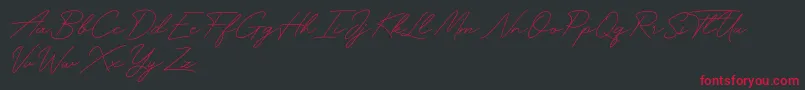 Шрифт Funky Signature – красные шрифты на чёрном фоне