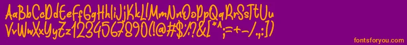 fuente Funnis Font D by 7NTypes – Fuentes Naranjas Sobre Fondo Morado