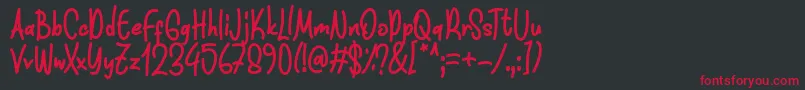 Funnis Font D by 7NTypes Font – Red Fonts on Black Background