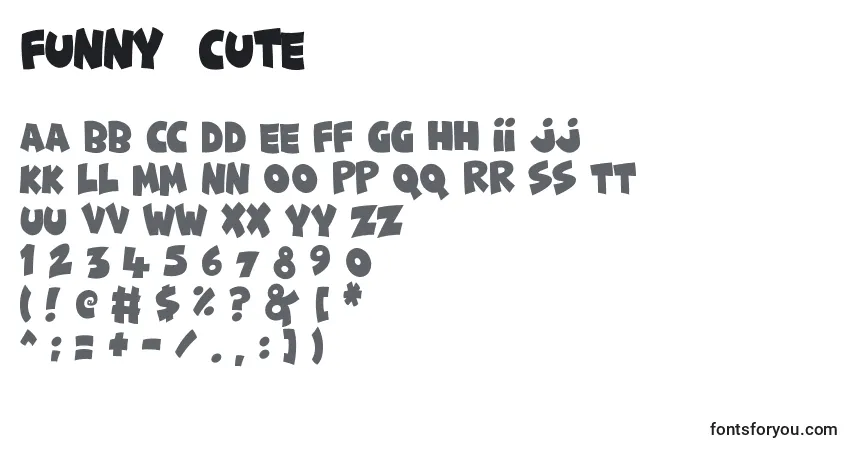 Schriftart Funny  Cute – Alphabet, Zahlen, spezielle Symbole