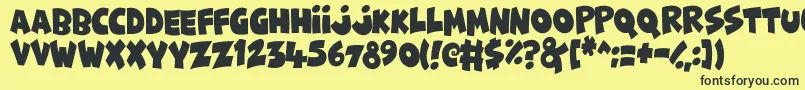 Funny  Cute Font – Black Fonts on Yellow Background