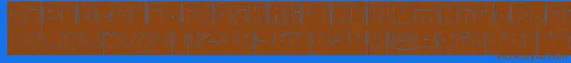 Funny and Cute Hollow Inverse Font – Brown Fonts on Blue Background